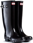 Huntress Gloss Wellies in Black - With Free Hotties