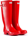 Huntress Gloss Wellies in Pillar Box Red - With Free Hotties