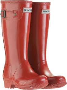 Image of Kids Red Hunter Wellies - UK Size 12 JNR