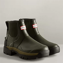 Extra image of Hunter Women's Balmoral Field Hybrid Chelsea Boots - Olive - UK 6