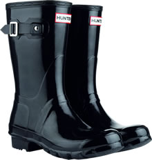 Hunter Black Gloss Short Wellies