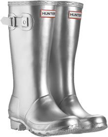 Kids Hunter Wellies - Silver