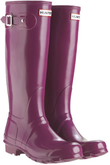 Violet Gloss Hunter Wellies (Original)