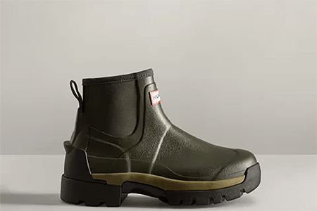 Image of Hunter Women's Balmoral Field Hybrid Chelsea Boots - Olive - UK 6
