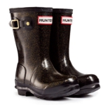 Kids Hunter Glitter Wellies - Black