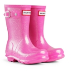 Kids Hunter Glitter Wellies - Fuchsia