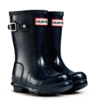 Kids Hunter Glitter Wellies - Navy