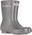 Hunter Short Carnaby Boa Wellies - Metallic Pewter