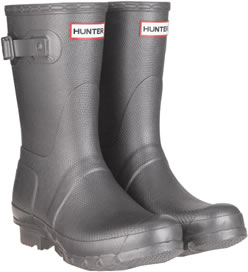 Hunter Short Carnaby Lizard Wellies - Metallic Pewter