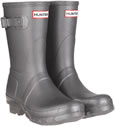 Hunter Short Carnaby Lizard Wellies - Metallic Pewter