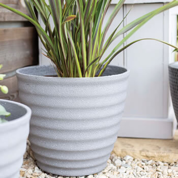 Image of Kelkay Plant Avenue Stone Collection Large Hudson Pot in Grey