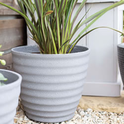 Small Image of Kelkay Plant Avenue Stone Collection Large Hudson Pot in Grey