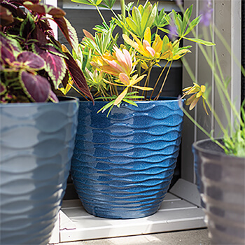 Image of Kelkay Plant Avenue Contemporary Collection Sm Windermere Pot in Blue
