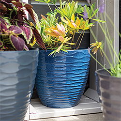 Small Image of Kelkay Plant Avenue Contemporary Collection Sm Windermere Pot in Blue