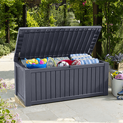 Small Image of Keter Rockwood Storage Box - Anthracite