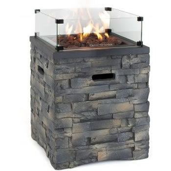 Image of Kettler Kalos Universal Stone 52cm Square Fire Pit