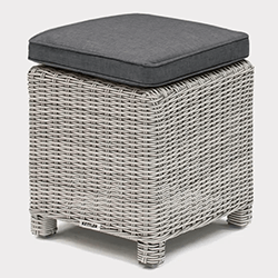 Small Image of Kettler Palma Stool in White Wash and Taupe