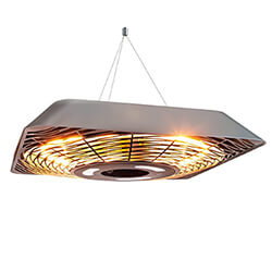 Small Image of Kettler Kalos Universal Electric Pendant Heater in Grey