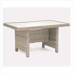 Small Image of Kettler Mini Glass Topped Table in Oyster