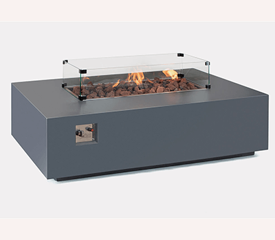 Image of EX-DISPLAY / COLLECTION ONLY - Kettler Universal Coffee Table Fire Pit - Aluminium - 132cm x 85cm
