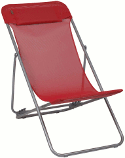 Lafuma Transaluxe Deckchair in Batyline Coquelicot - LFM2453