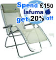 Promotion Lafuma RSXA Recliner in Seigle with Free Carry Bag