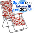Lafuma RT Recliner in Airlon Summer Pareo Rouge