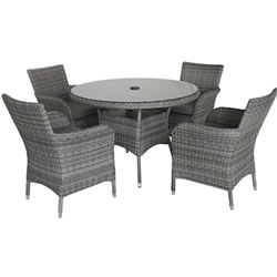 Extra image of LG Monaco Stone 4 Seat Dining Set with 2.2m Parasol