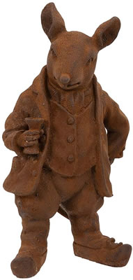 Image of Mr Ratty Garden Sculpture from The Wind in the Willows - made from Cold Cast Iron