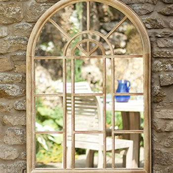 Image of Stone Effect Steel Victorian Style Wall Mirror