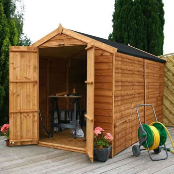Image of 10 x 6 Windowless Overlap Apex Wooden  Garden Shed