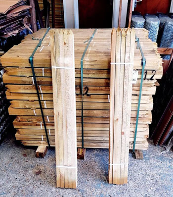 Image of Square & Pointed Wooden HC4 Pressure Treated Tree Stakes/Posts, 1.2m x 45mm