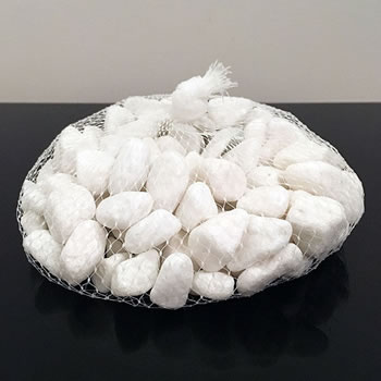 Extra image of 1kg New White Natural Decorative Stones - Rounded