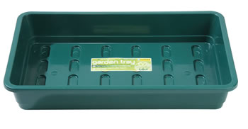 Image of 6x Garland Standard Full-Size Seed Trays: Green, with holes