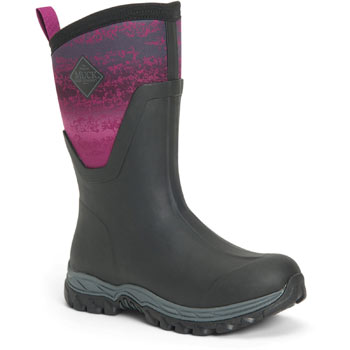 Image of Muck Boots Black/Magenta Arctic Sport Mid - UK Size 8