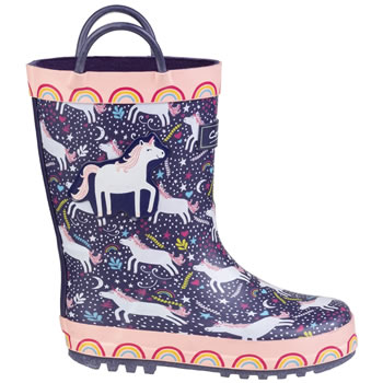 Image of Cotswold Kids Sprinkle Wellington Boots in Unicorn Print - UK 5