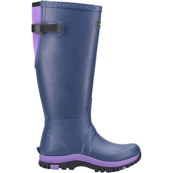 Image of Cotswold Realm Ladies Wellington Boots in Blue/Purple