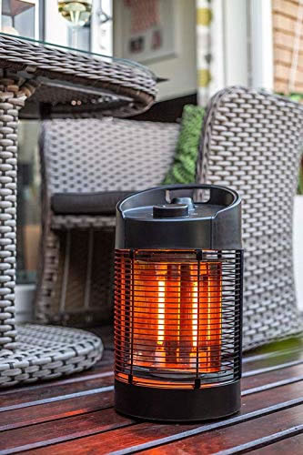 La Hacienda Black Series Nero Revolving Tabletop Heater - Carbon Fibre  elements, 350/700W, IPX4 - £39.99 | Garden4Less UK Shop