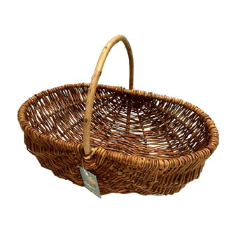 Image of Nutley's Medium Beautiful Hand-Made Rustic Willow Garden Trug Basket