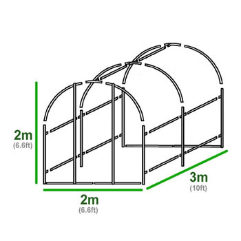 Extra image of 3m x 2m Polytunnel