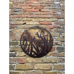 Extra image of Dragonfly Copper Finish Steel Garden Screen - 50cm dia.