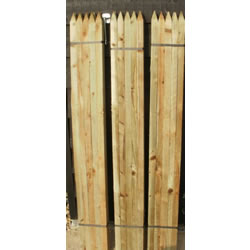Small Image of 10 x 1.5m (5ft) 32mm x 32mm square & pointed pressure treated tree stakes