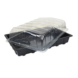 Extra image of Nutley's Clear Plastic Full Size Seed Propagator Lid and Seed Tray - Tray: Without Holes - Pack Quantity: 3