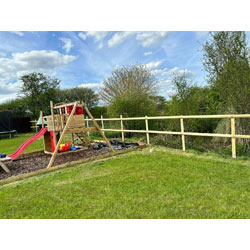 Small Image of Wooden post and rail packs for a 2 rail fence fencing