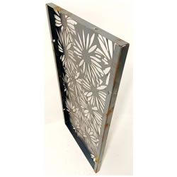 Extra image of Daisies Design 2mm Steel Rustic Metal Screen - 75cm tall