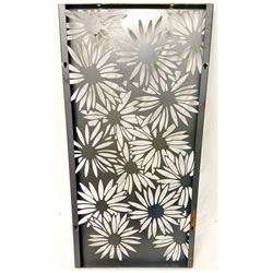 Extra image of Daisies Design 2mm Steel Rustic Metal Screen - 75cm tall