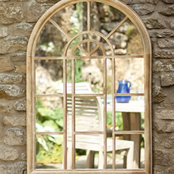 Small Image of Stone Effect Steel Victorian Style Wall Mirror