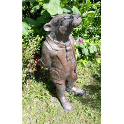 Extra image of Wind in the Willows Garden Sculpture of Badger - 67cm