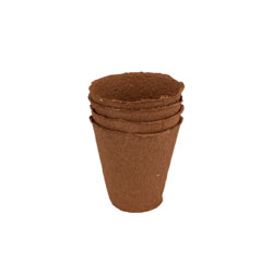 Extra image of Nutley's 8cm Biodegradeable Organic Wood Fibre Plantable Plant Pots - Pack quantity: 50