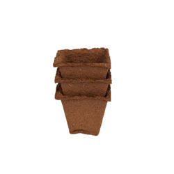 Extra image of Nutley's 6cm Square Biodegradable Organic Wood Fibre Plantable Plant Pots - Pack quantity: 50